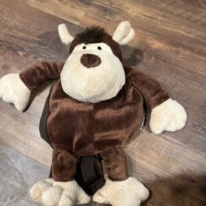 Animal Planet Brown and Cream Monkey Plush Backpack